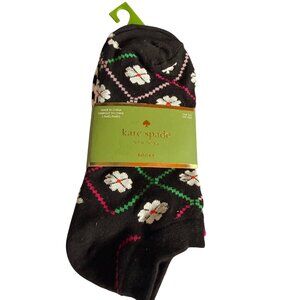 Kate Spade Womens 3-Pair Socks Set Floral & Striped Patterns One Size Fits All